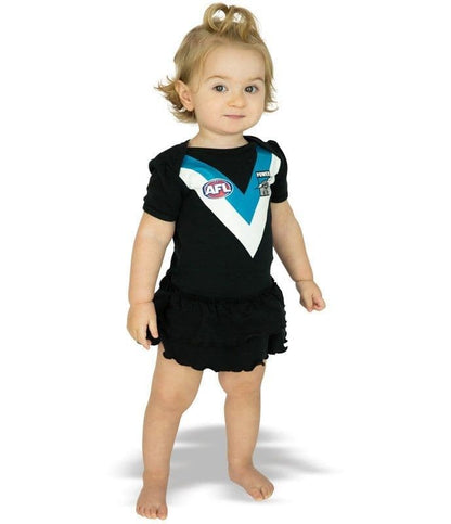 Port Adelaide Power Girls Tutu Baby Footysuit