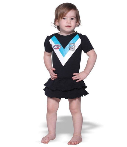 Port Adelaide Power Girls Tutu Baby Footysuit