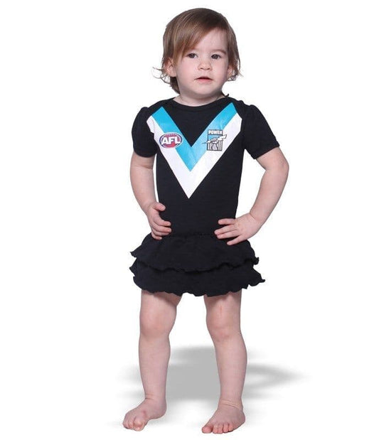 Port Adelaide Power Girls Tutu Baby Footysuit