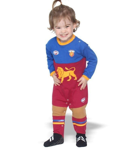 Brisbane Lions AFL Infant Toddler Onesie Footysuit