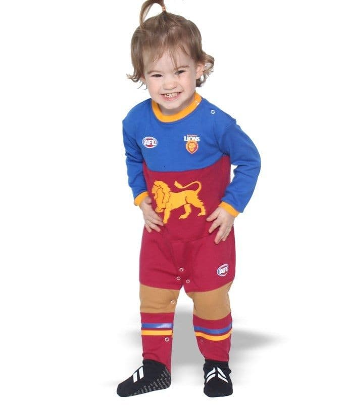 Brisbane Lions AFL Infant Toddler Onesie Footysuit