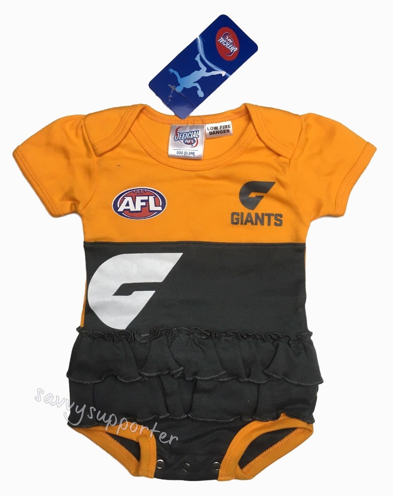 GWS Giants AFL Girls Infant Tutu Footysuit