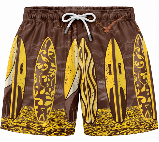 Hawthorn Hawks AFL Mens Hawaiian Shorts