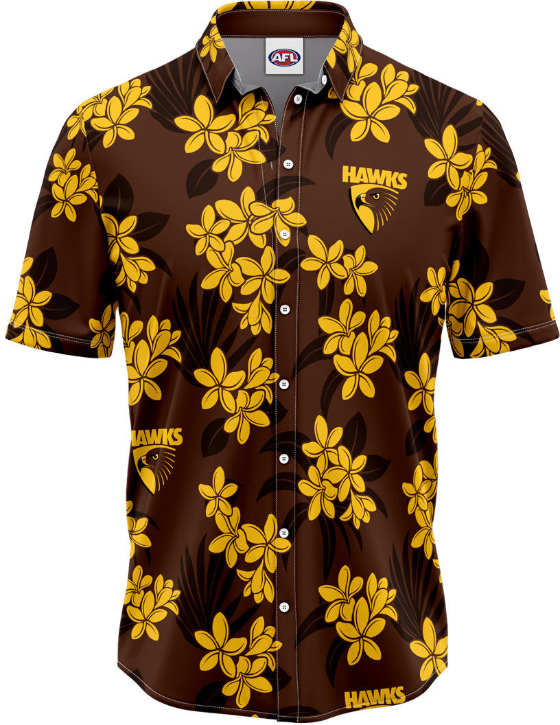 Hawthorn Hawks 2026 AFL Mens Reef Hawaiian Shirt