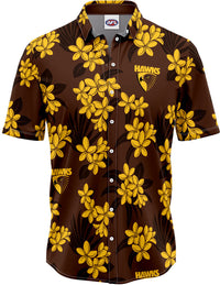 Hawthorn Hawks 2026 AFL Mens Reef Hawaiian Shirt