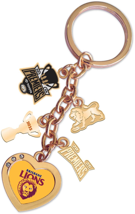 Brisbane Lions 2025 AFL Premiers Charm Keyring  *PRESALE*