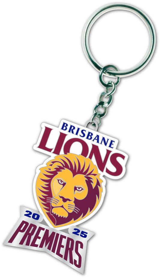 Brisbane Lions 2025 AFL Premiers Logo Keyring  *PRESALE*