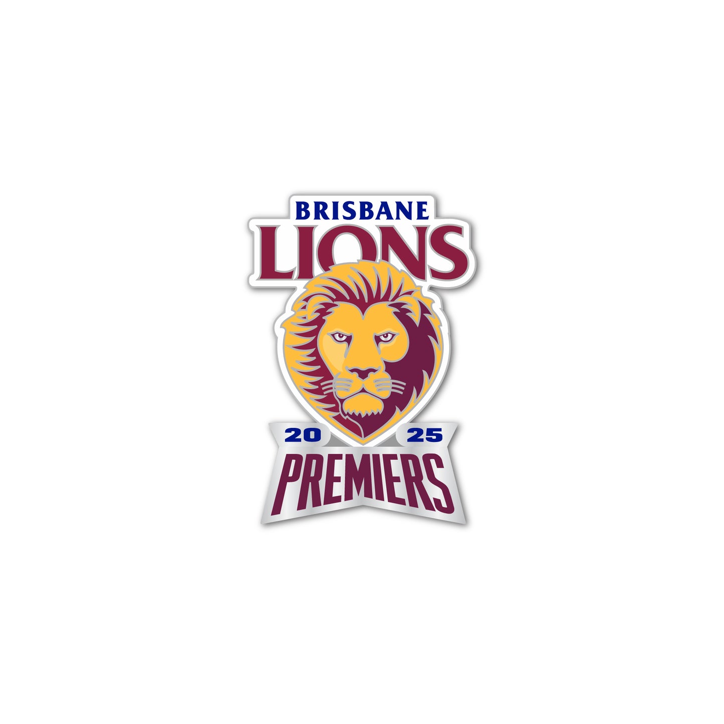 Brisbane Lions 2025 AFL Premiers Logo Pin  *PRESALE*