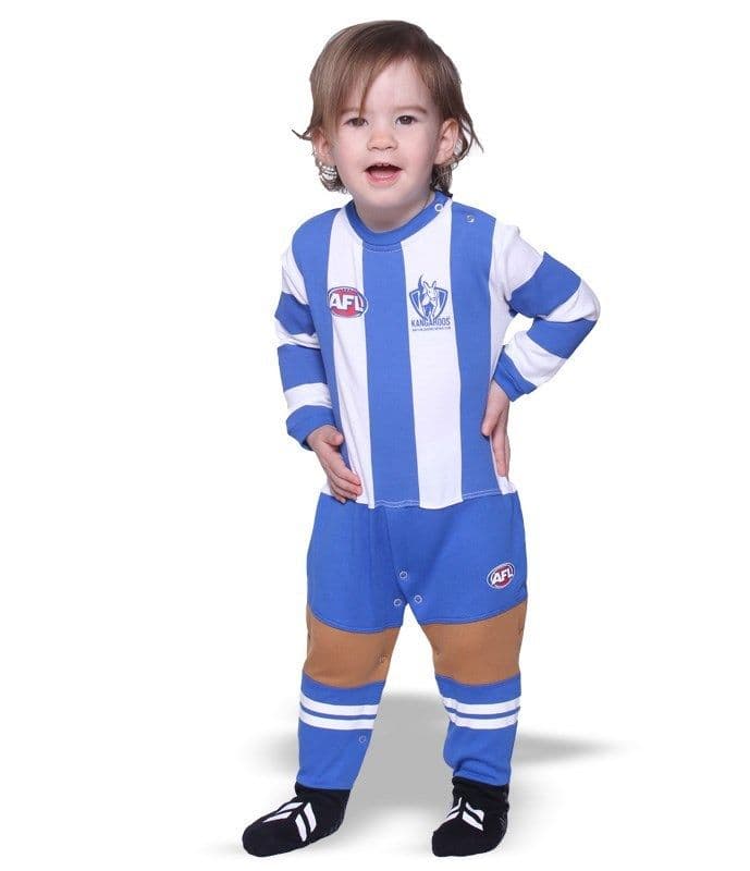 North Melbourne Kangaroos AFL Infant Toddler Onesie Footysuit