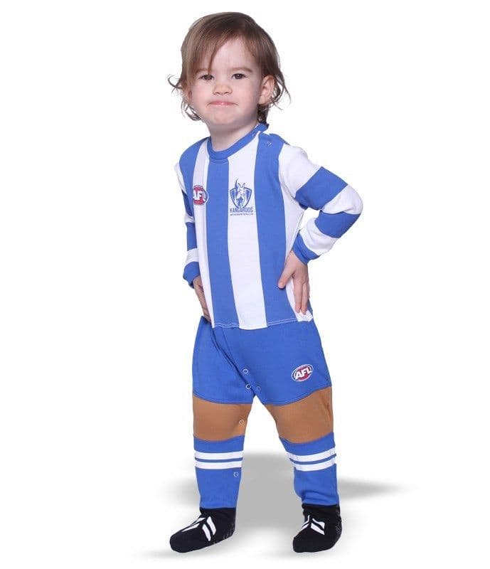 North Melbourne Kangaroos AFL Infant Toddler Onesie Footysuit