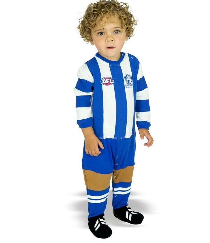 North Melbourne Kangaroos AFL Infant Toddler Onesie Footysuit