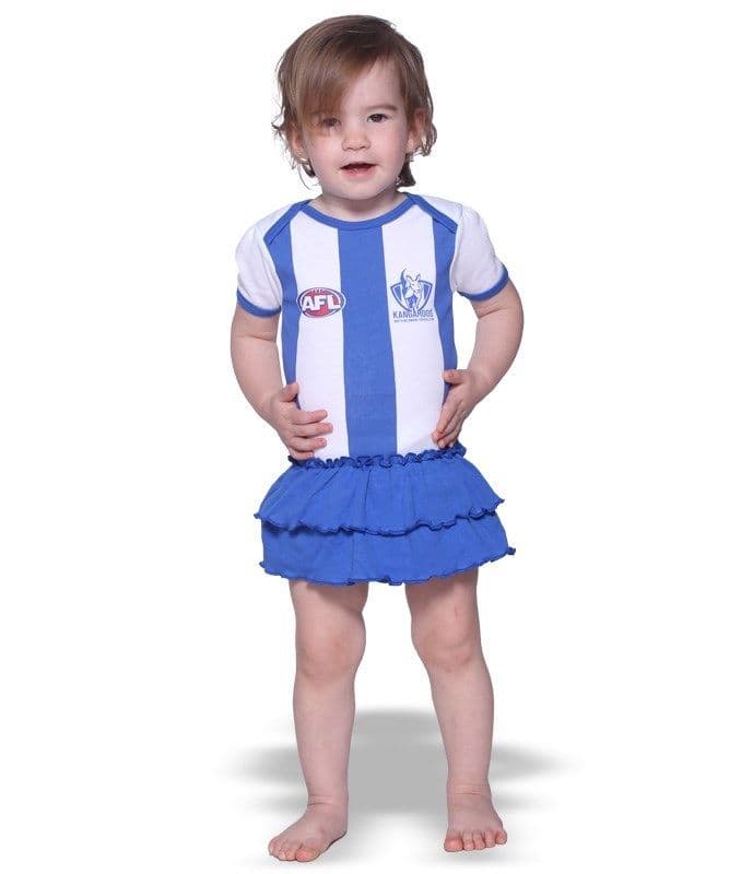 North Melbourne Kangaroos AFL Girls Baby Footysuit