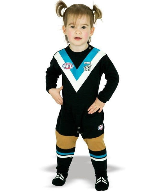 Port Adelaide Power AFL Infant Toddler Onesie Footysuit