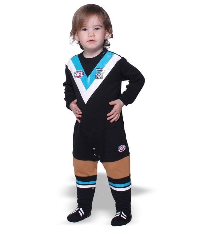 Port Adelaide Power AFL Infant Toddler Onesie Footysuit