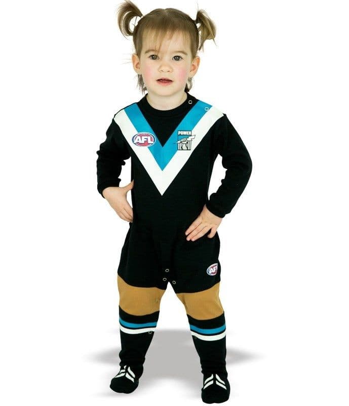 Port Adelaide Power AFL Infant Toddler Onesie Footysuit