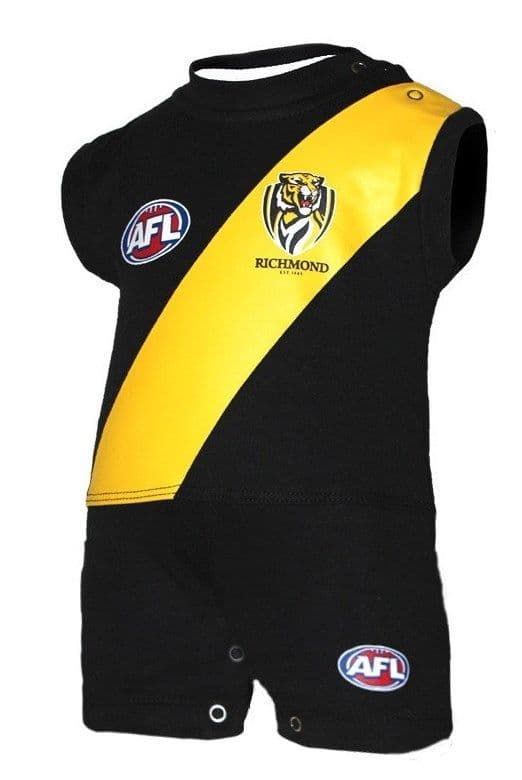 Richmond Tigers AFL Toddler Short Footysuit Onesie