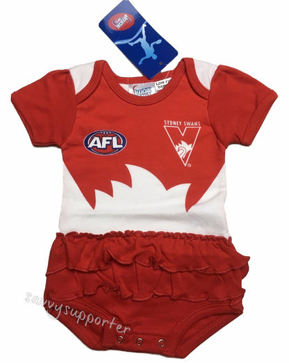 Sydney Swans AFL Girls Baby Footysuit
