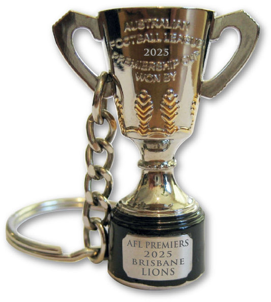 Brisbane Lions 2025 AFL Premiers 3D Trophy Keyring  *PRESALE*