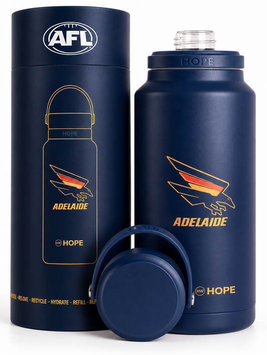 Adelaide Crows 2026 AFL Blue Insulated 1 Litre Stainless Steel Performance Bottle