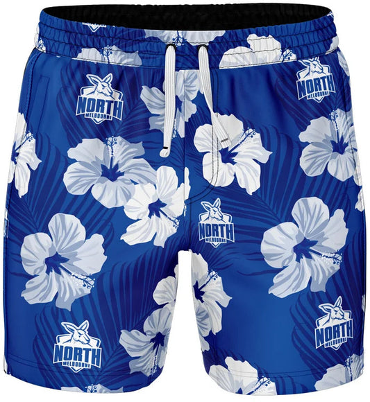 North Melbourne Kangaroos AFL Mens Aloha Volley Swim Shorts