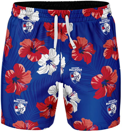 Western Bulldogs AFL Mens Aloha Volley Swim Shorts