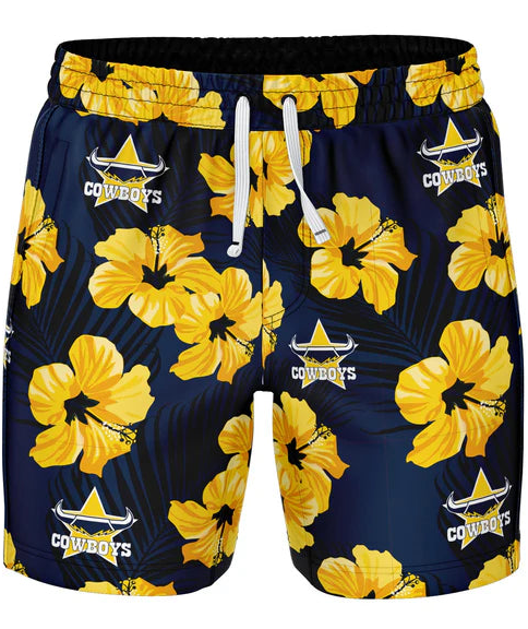 North Queensland Cowboys NRL Mens Aloha Volley Shorts