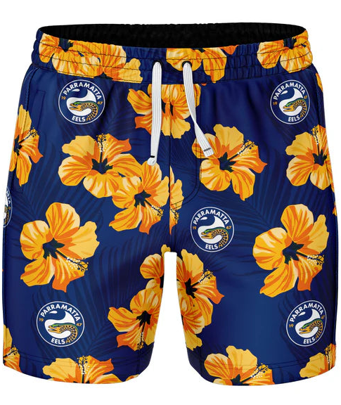 Parramatta Eels NRL Mens Aloha Volley Shorts