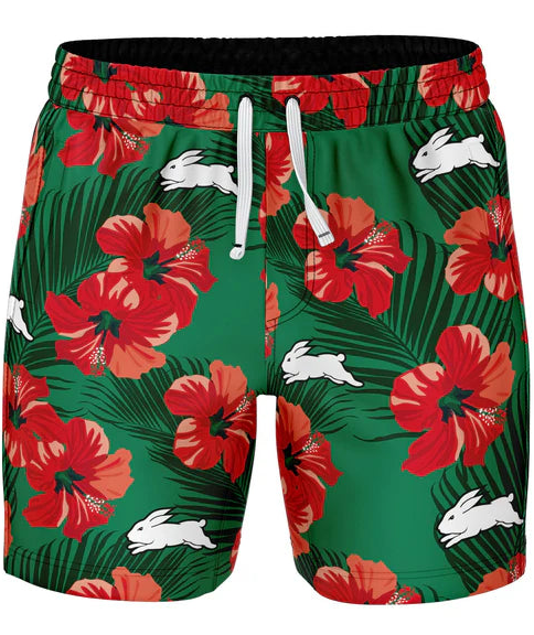 South Sydney Rabbitohs NRL Mens Aloha Volley Shorts