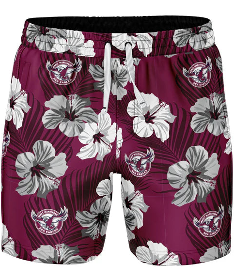 Manly Sea Eagles NRL Mens Aloha Volley Shorts