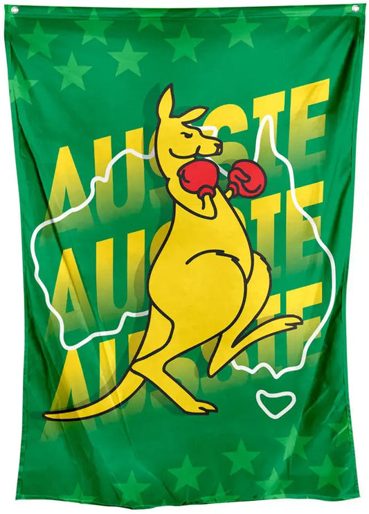Australian Boxing Kangaroo Wall Flag
