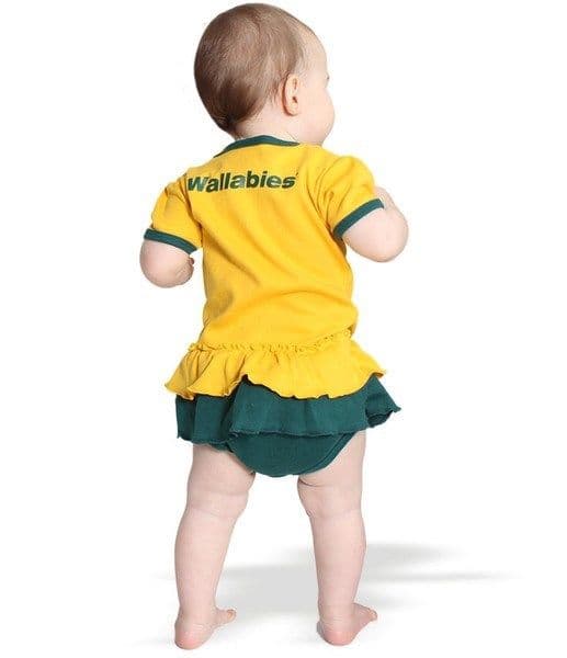 Australian Wallabies Baby Girls Footysuit