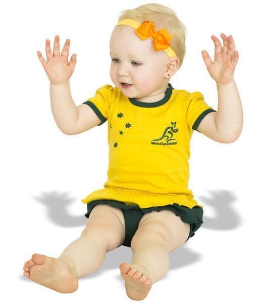 Australian Wallabies Rugby Union Toddler Girls Footysuit