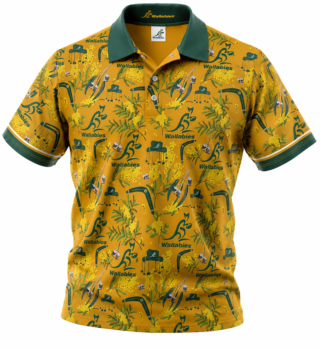 Australian Wallabies Rugby Union Mens Hawaiian Shirt