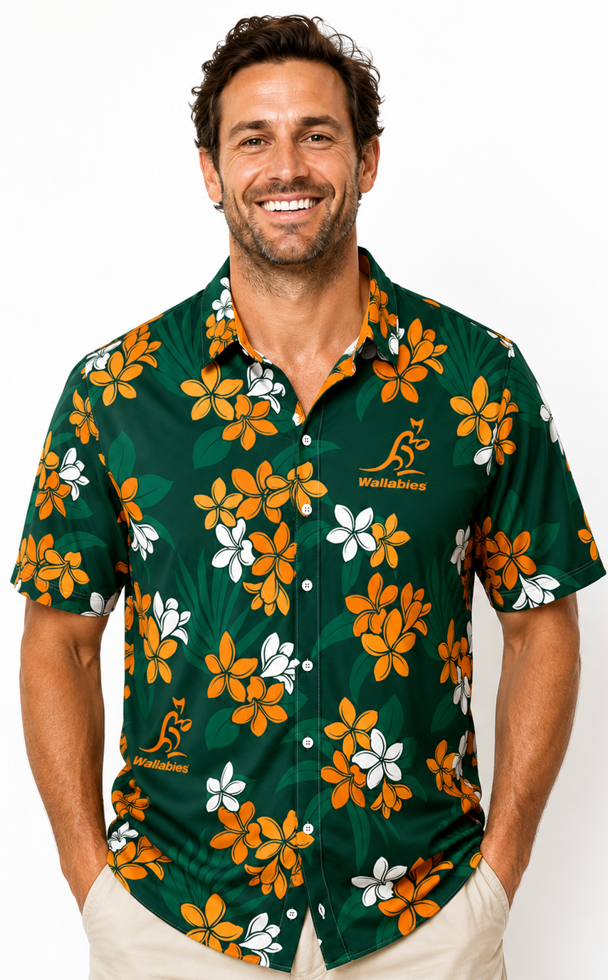 Australian Wallabies 2026 Rugby Union Mens Reef Hawaiian Shirt