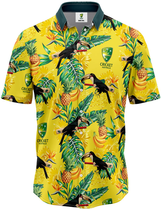 Cricket Australia 2026 Cricket Mens Toucan Screamer Hawaiian Shirt
