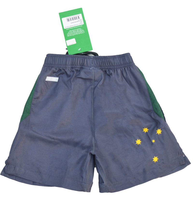 Australian Kangaroos NRL Kids Grey Gym Training Shorts