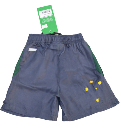 Australian Kangaroos NRL Kids Grey Gym Training Shorts