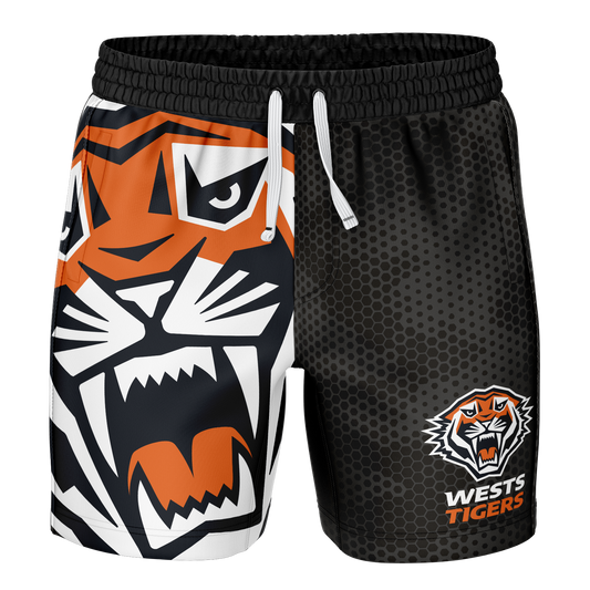 Wests Tigers 2026 NRL Mens Big Shot Volley Shorts