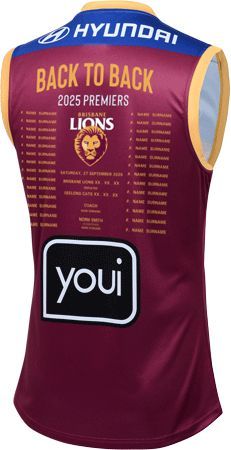 Brisbane Lions 2025 AFL Kids Premiers Guernsey *PRESALE*