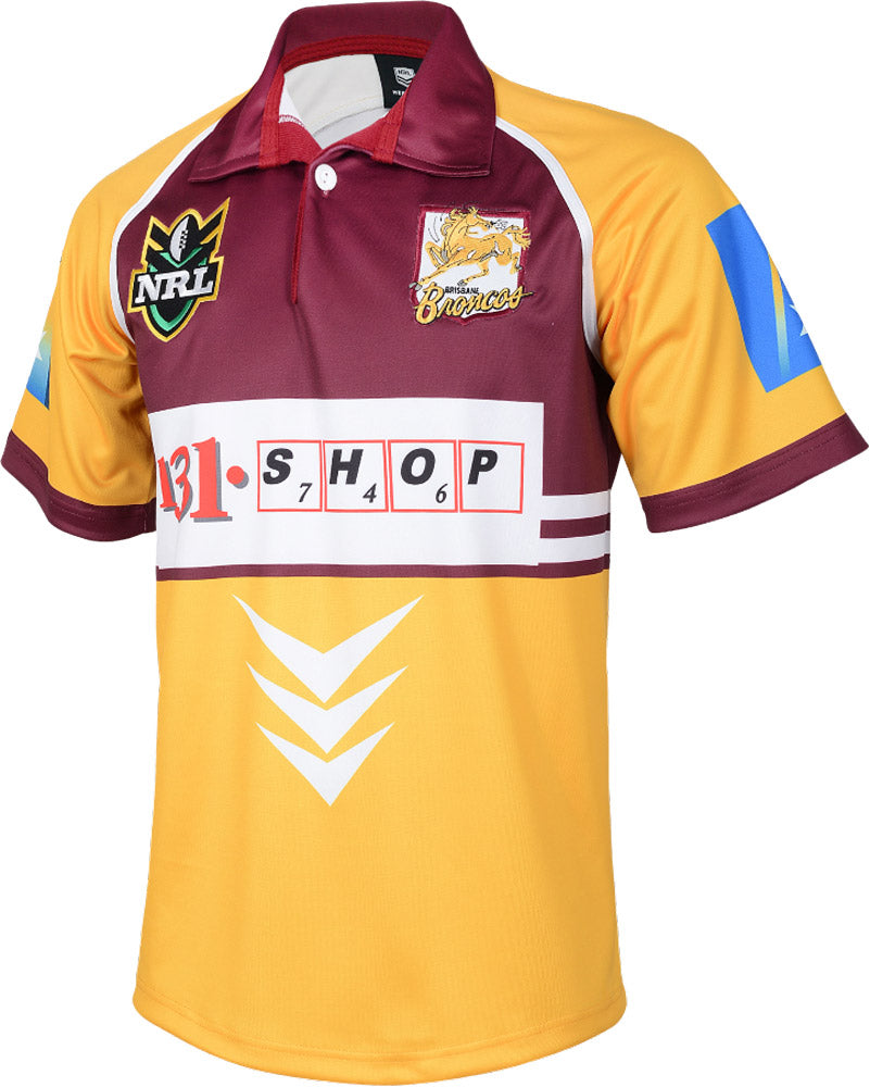 Brisbane Broncos NRL Mens 1999 Alternate Retro Jersey