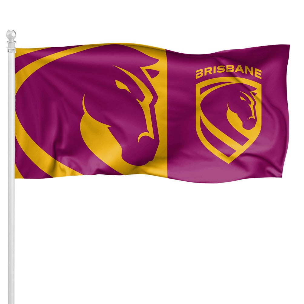 Brisbane Broncos Pole Flag 1800mm by 900mm