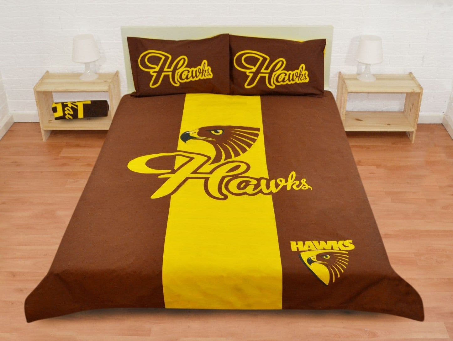 Hawthorn Hawks AFL Double Quilt Cover Set