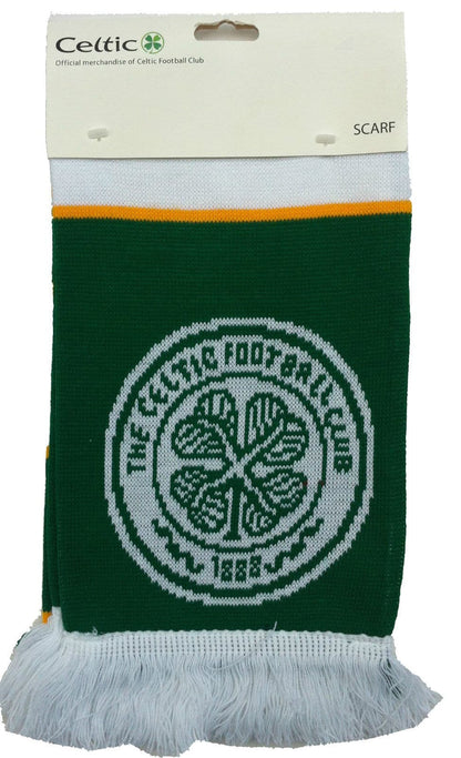 Celtic FC Green & White Jacquard Bar Scarf
