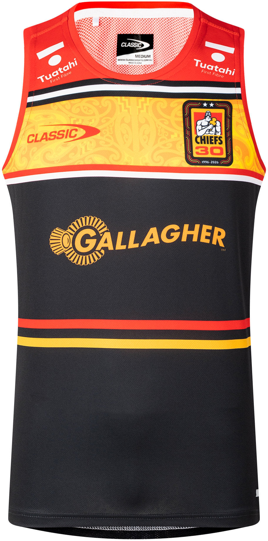 Waikato Chiefs 2026 Rugby Union Mens Black Training Singlet