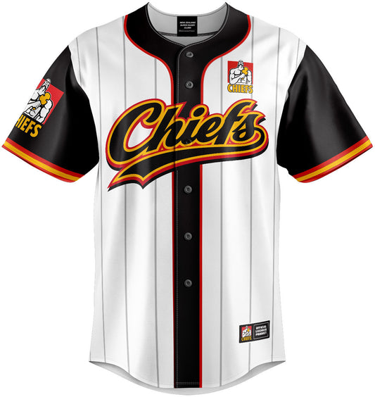 Waikato Chiefs Rugby Union Mens Shortstop Baseball Shirt