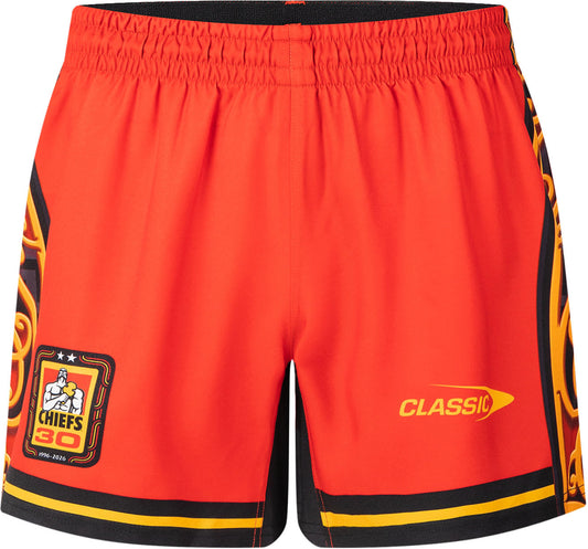Waikato Chiefs 2026 Rugby Union Mens Red Gym Training Shorts