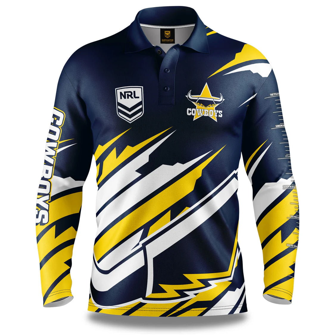 North Queensland Cowboys NRL Mens Ignition Fishing Shirt