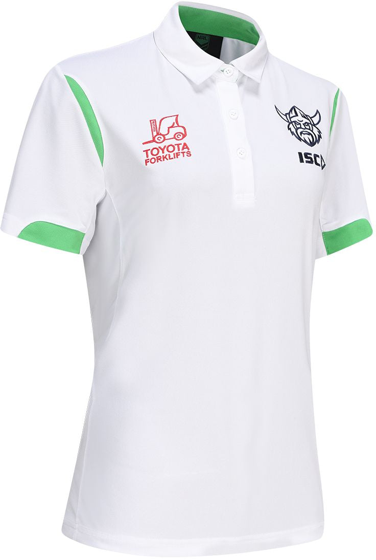 Canberra Raiders 2024 NRL Ladies White Polo Shirt