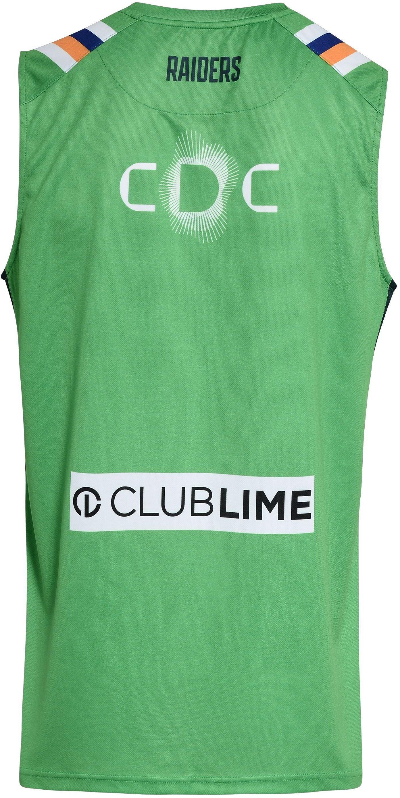Canberra Raiders 2026 NRL Mens Green Training Singlet