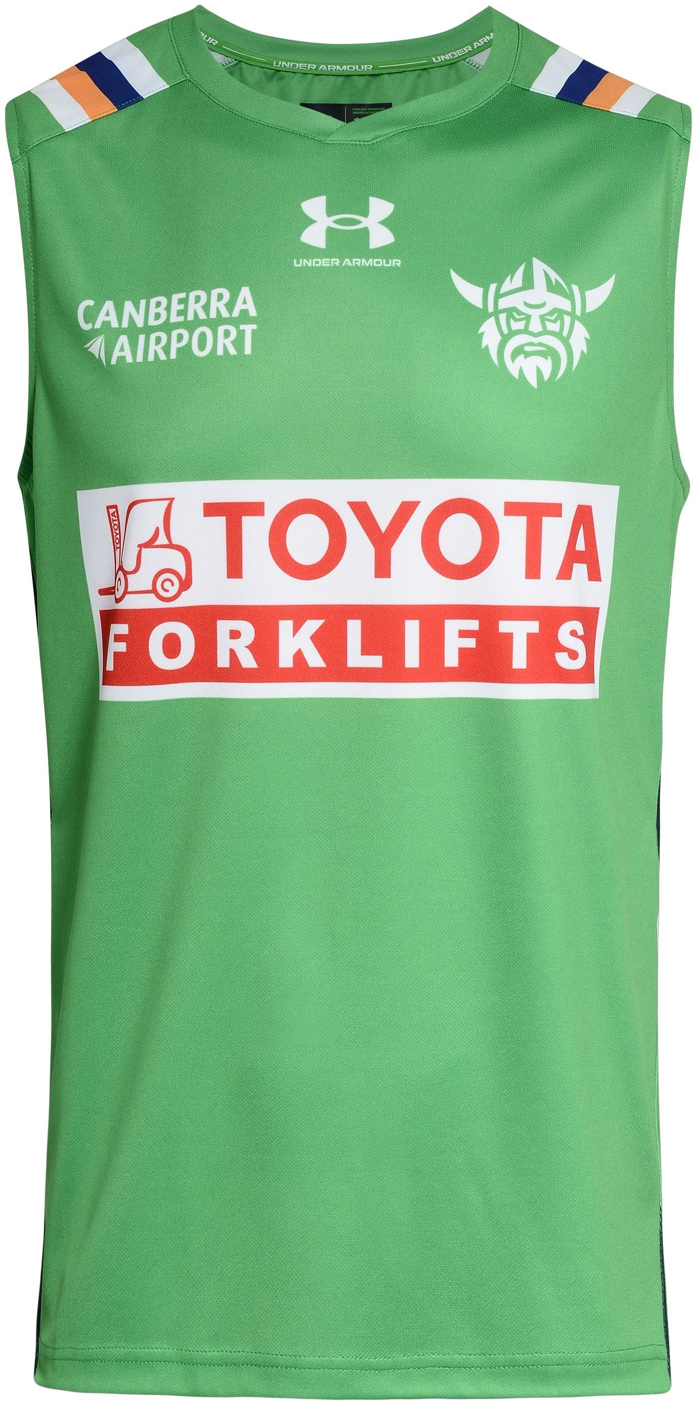 Canberra Raiders 2026 NRL Mens Green Training Singlet